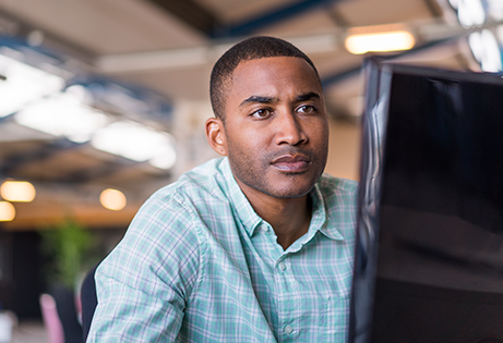 Male applying for job