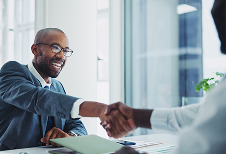 Why Mayberry - Hand shake image